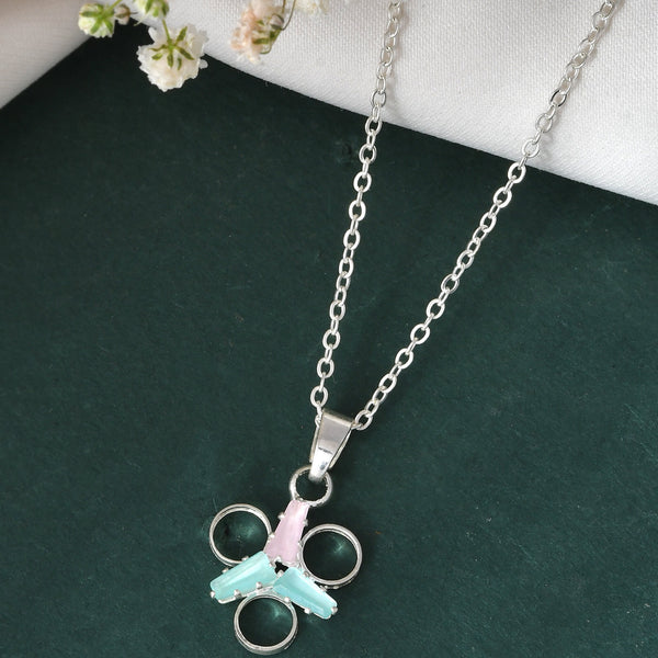 Jewels Nest Elegant Silver-Tone Butterfly Pendant Chain for Women & Girls - Distacart