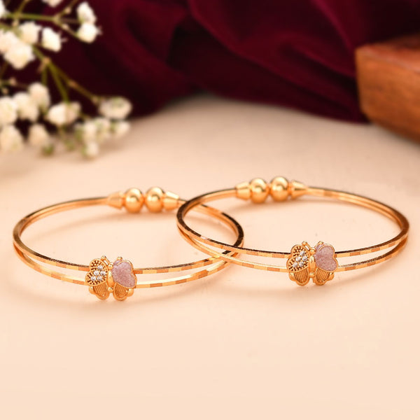 Jewels Nest Gold Plated Butterfly Design Bangles Set For Women – Elegant Festive Jewellery - Distacart
