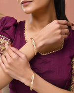 Thumbnail for Jewels Nest Gold Plated Crystal Studded Bangles Set For Women – Elegant Festive Wear - Distacart