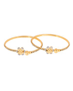 Thumbnail for Jewels Nest Gold Plated Floral Stone Bangles Set For Women – Elegant Festive & Party Wear - Distacart