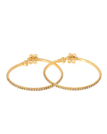 Thumbnail for Jewels Nest Gold Plated Floral Stone Bangles Set For Women – Elegant Festive & Party Wear - Distacart