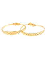 Thumbnail for Jewels Nest Gold Plated Zig Zag Design Bangles For Women | Stylish & Lightweight Pair - Distacart