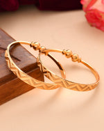 Thumbnail for Jewels Nest Gold Plated Zig Zag Design Bangles For Women | Stylish & Lightweight Pair - Distacart