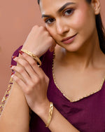Thumbnail for Jewels Nest Gold Plated Floral Engraved Bangles For Women | Classic Daily Wear Design Pair - Distacart