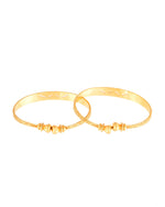 Thumbnail for Jewels Nest Gold Plated Floral Engraved Bangles For Women | Classic Daily Wear Design Pair - Distacart