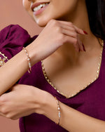 Thumbnail for Jewels Nest Rose Gold Textured Finish Bangles For Women | Minimal Daily Wear Pair - Distacart