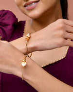 Thumbnail for Jewels Nest Gold Finish Heart Motif Bangles For Women | Elegant Daily Wear Pair - Distacart