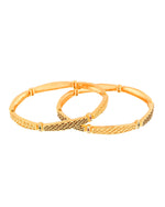 Thumbnail for Jewels Nest Gold Finish Filigree Design Bangles For Women | Traditional Designer Pair - Distacart