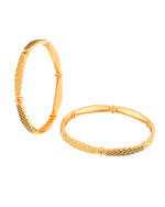 Thumbnail for Jewels Nest Gold Finish Filigree Design Bangles For Women | Traditional Designer Pair - Distacart
