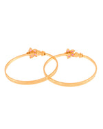 Thumbnail for Jewels Nest Gold Finish Floral Stone Bangles For Women | Traditional Designer Pair - Distacart