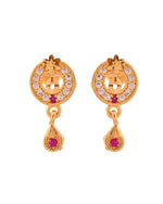 Thumbnail for Jewels Nest Gold-Plated Circular Pendant Necklace With Matching Stud Earrings For Women - Distacart