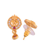 Thumbnail for Jewels Nest Gold-Plated Circular Pendant Necklace With Matching Stud Earrings For Women - Distacart