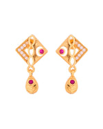 Thumbnail for Jewels Nest Gold-Plated Square Pendant Necklace Set With Matching Earrings For Women - Distacart