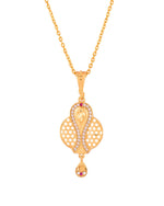 Thumbnail for Jewels Nest Gold-Plated Honeycomb Design Pendant Necklace Set With Matching Earrings For Women - Distacart