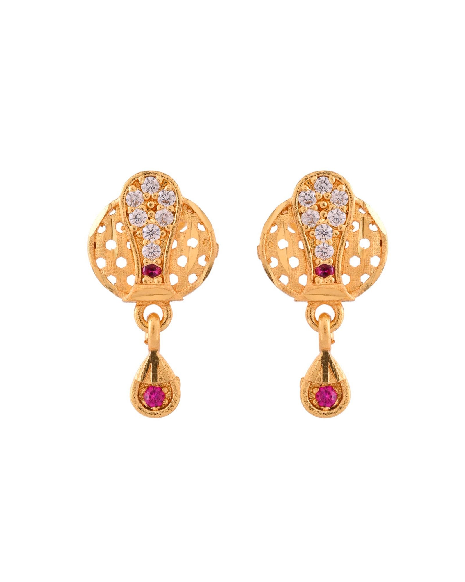 Jewels Nest Gold-Plated Honeycomb Design Pendant Necklace Set With Matching Earrings For Women - Distacart