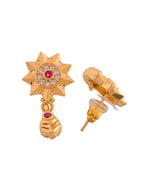 Thumbnail for Jewels Nest Gold-Plated Sunburst Pendant Necklace Set With Matching Earrings For Women - Distacart