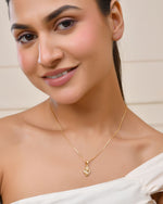 Thumbnail for Jewels Nest Gold-Plated Leaf Motif Pendant Necklace For Women - Distacart