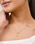 Thumbnail for Jewels Nest Gold-Plated Leaf Motif Pendant Necklace For Women - Distacart