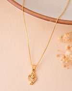 Thumbnail for Jewels Nest Gold-Plated Leaf Motif Pendant Necklace For Women - Distacart