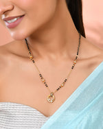 Thumbnail for Jewels Nest Gold-Plated Black Beads Mangalsutra Necklace For Women - Distacart