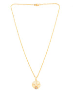 Thumbnail for Jewels Nest Minimal Gold-Plated Circular Pendant Necklace For Women - Distacart