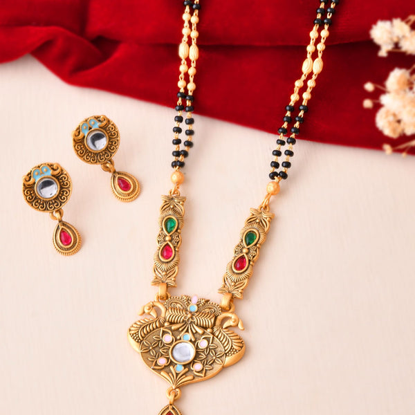 Jewels Nest Traditional Gold-Plated Kundan Mangalsutra Set For Women - Distacart
