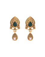 Thumbnail for Jewels Nest Antique Gold-Plated Green Stone Mangalsutra Set For Women - Distacart