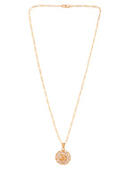 Thumbnail for Jewels Nest Gold-Tone Circular Cz Pendant Necklace For Women - Distacart