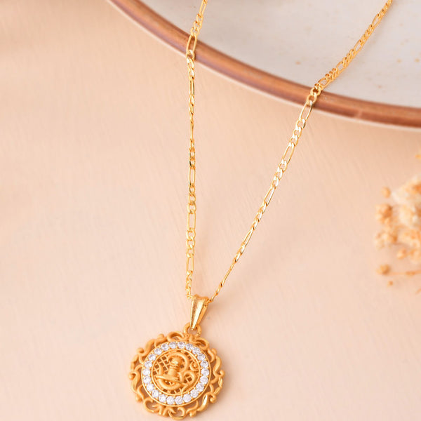 Jewels Nest Gold-Tone Circular Cz Pendant Necklace For Women - Distacart