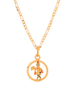 Thumbnail for Jewels Nest Gold-Tone Krishna Circle Pendant Necklace For Women - Distacart