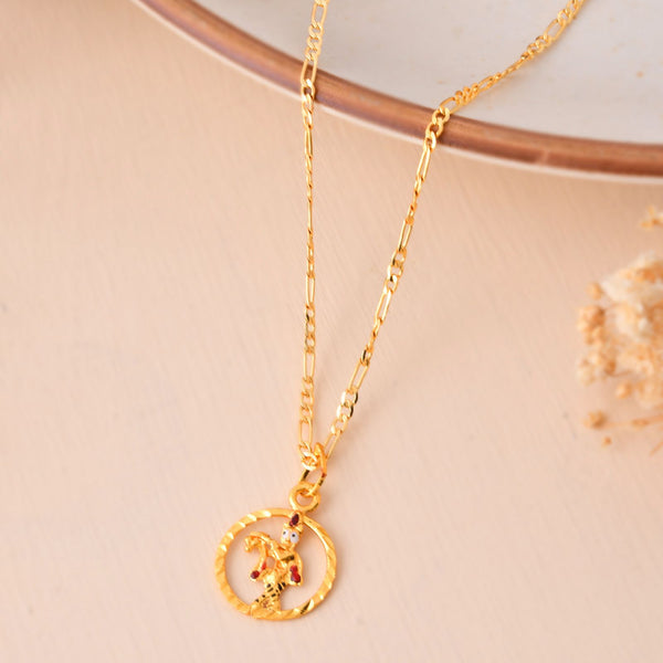 Jewels Nest Gold-Tone Krishna Circle Pendant Necklace For Women - Distacart