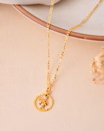 Thumbnail for Jewels Nest Gold-Tone Krishna Circle Pendant Necklace For Women - Distacart