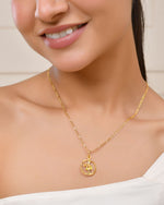 Thumbnail for Jewels Nest Gold-Tone Enamel Krishna Circle Pendant Necklace For Women - Distacart