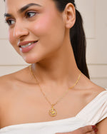 Thumbnail for Jewels Nest Gold-Tone Enamel Krishna Circle Pendant Necklace For Women - Distacart