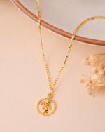 Thumbnail for Jewels Nest Gold-Tone Enamel Krishna Circle Pendant Necklace For Women - Distacart