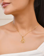 Thumbnail for Jewels Nest Gold-Tone Enamel Krishna Circle Pendant Necklace For Women - Distacart