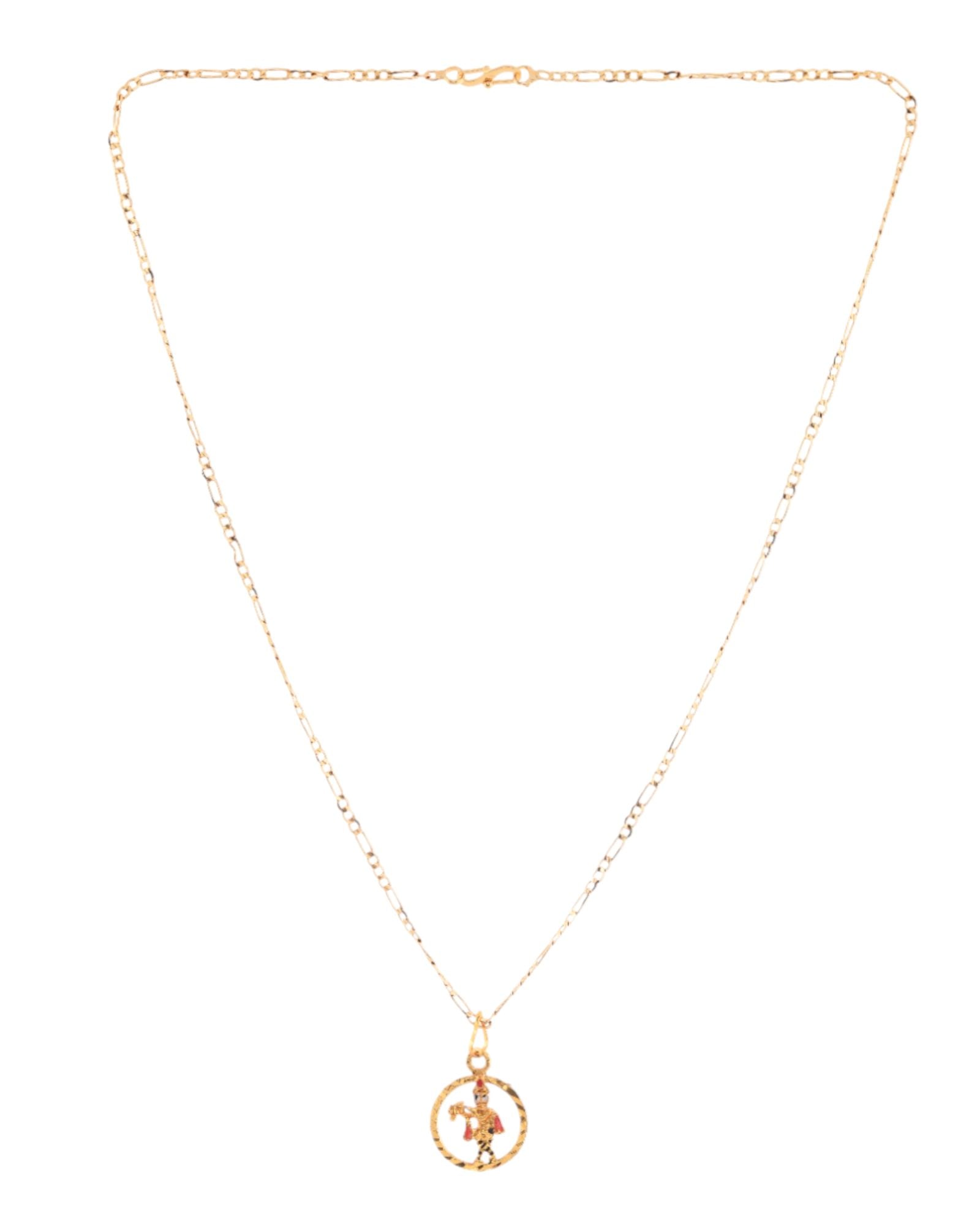 Jewels Nest Gold-Tone Enamel Krishna Circle Pendant Necklace For Women - Distacart