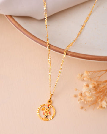 Jewels Nest Gold-Tone Enamel Krishna Circle Pendant Necklace For Women - Distacart