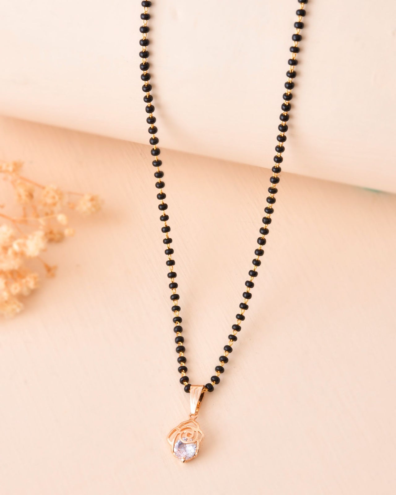 Jewels Nest Gold-Tone Cz Mangalsutra Pendant Necklace For Women - Distacart