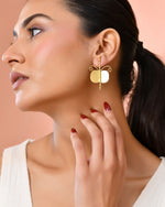 Thumbnail for Jewels Nest Gold Plated Anti-Tarnish Waterproof Butterfly Shaped Aesthetic Stud Earrings For Women - Distacart