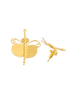 Thumbnail for Jewels Nest Gold Plated Anti-Tarnish Waterproof Butterfly Shaped Aesthetic Stud Earrings For Women - Distacart