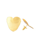 Thumbnail for Jewels Nest Gold-Tone Heart-Shaped Minimal Stud Earrings For Women - Distacart