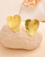 Thumbnail for Jewels Nest Gold-Tone Heart-Shaped Minimal Stud Earrings For Women - Distacart
