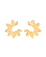 Thumbnail for Jewels Nest Gold-Tone Leaf Wreath Stud Earrings For Women - Distacart