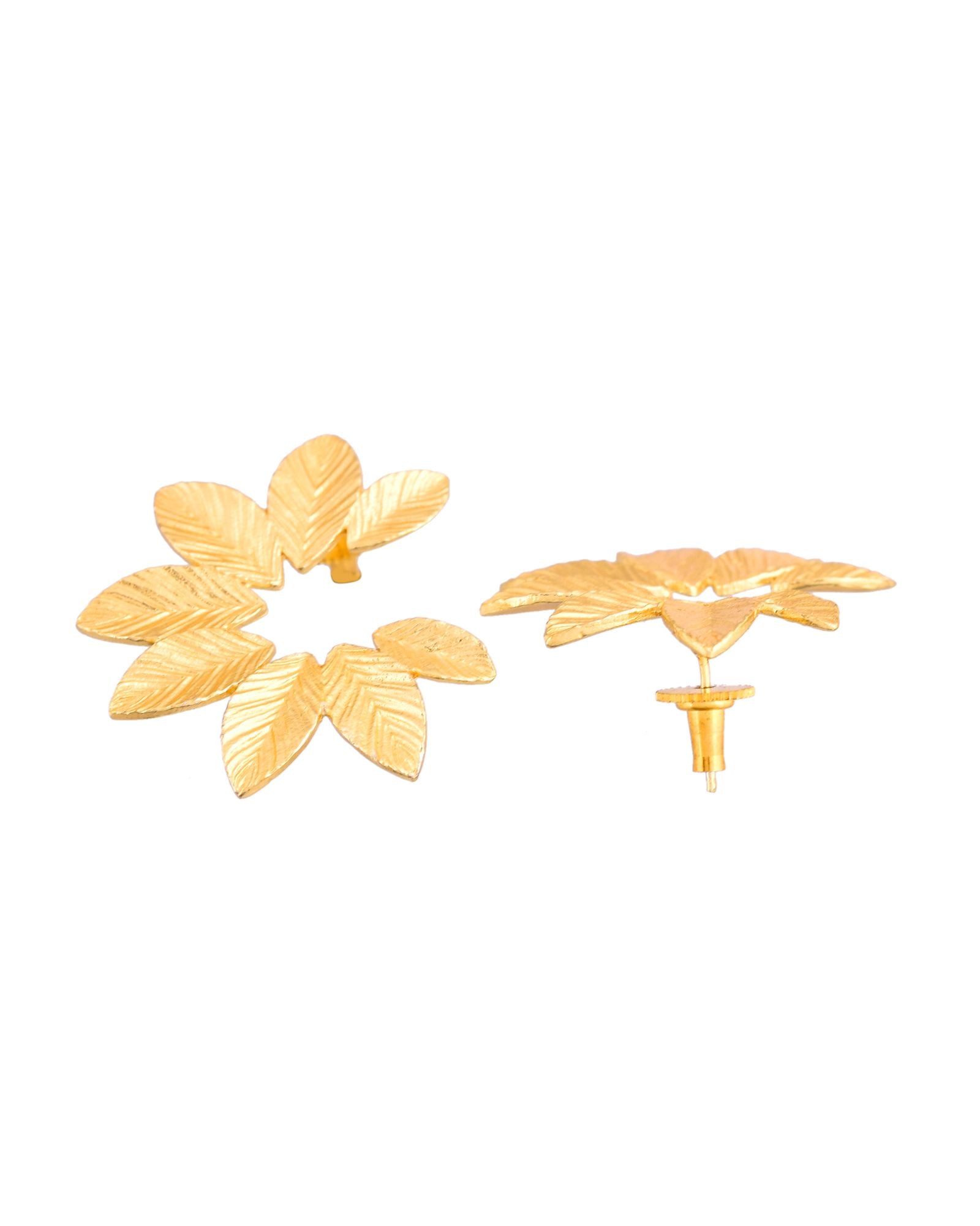 Jewels Nest Gold-Tone Leaf Wreath Stud Earrings For Women - Distacart