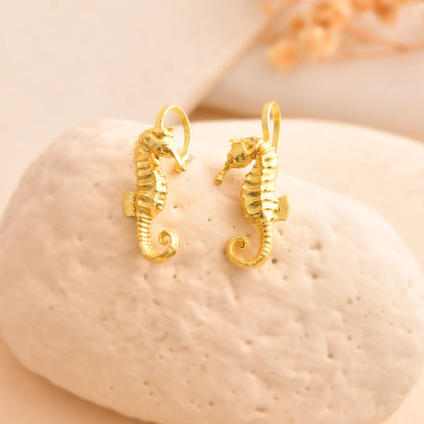 Jewels Nest Gold-Tone Seahorse Ear Cuff Earrings For Women - Distacart