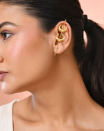 Thumbnail for Jewels Nest Gold-Tone Crescent Ear Cuff Earrings For Women | Modern Minimal Statement Jewellery - Distacart