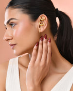 Thumbnail for Jewels Nest Gold-Tone Crescent Ear Cuff Earrings For Women | Modern Minimal Statement Jewellery - Distacart