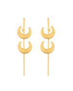 Thumbnail for Jewels Nest Gold-Tone Crescent Ear Cuff Earrings For Women | Modern Minimal Statement Jewellery - Distacart