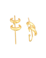 Thumbnail for Jewels Nest Gold-Tone Crescent Ear Cuff Earrings For Women | Modern Minimal Statement Jewellery - Distacart